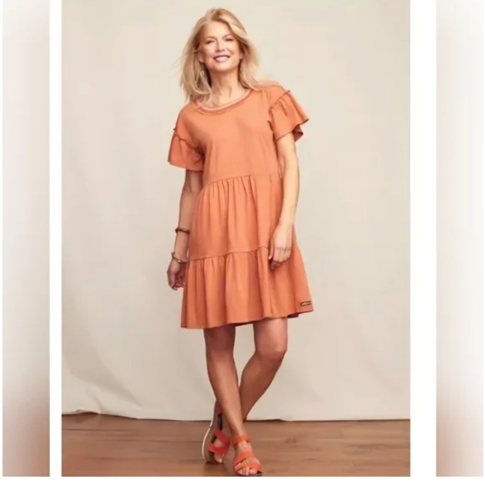 Matilda Jane‎ Homeroom Dress Burnt Orange With Embroidery Dress Size Medium